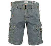 Geographical Norway Herren Cargo Short Sommer Bermuda Kurze Hose Shorts (Large, Blau)