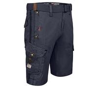 Geographical Norway Herren Cargo Short Sommer Bermuda Kurze Hose Shorts (Medium, Navy)