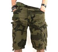 Geographical Norway Herren Cargo Short Sommer Bermuda Kurze Hose Shorts Brandiing- Production (Small, CAMO Grau)