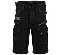 Geographical Norway Herren Cargo Short Sommer Bermuda Kurze Hose Shorts Brandiing- Production (Large, Schwarz)