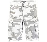 Geographical Norway Herren Cargo Short Sommer Bermuda Kurze Hose Shorts Brandiing- Production (Medium, CAMO Weis)