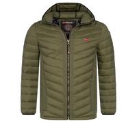 Geographical Norway Herren Herbst Winter Jacke Steppjacke Stehkragen Übergangs, Farbe:KAKI, Größe:XL