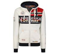 Geographical Norway Herren Hoodie Jacke Flyer, Weiß, 3XL