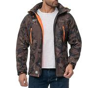 Geographical Norway Herren Jacke Techno-bans Camo - Khaki-Orange S