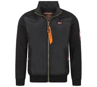 Geographical Norway Herren Übergangsjacke Frühlingsjacke Blouson Strick Fleecejacke MIX, Farbe:Schwarz, Größe:XL 52