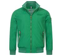 Geographical Norway Herren Übergangsjacke - Leicht, Winddicht, mit Reißverschlusstaschen - Atmungsaktive Outdoorjacke mit Netzfutter Frühlingstage Herbst Jacke Blouson, Farbe:Grün, Größe:S