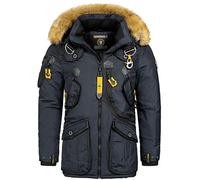 Geographical Norway Herren Winter Jacke Parka Outdoor Mantel Luxus Anorak Winter Parka warme Jacke Steppjacke gesteppt AGAR, Farbe:Navy, Größe:L