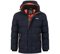 Geographical Norway Herren Winter Jacke warm gefüttert Parka Steppjacke Outdoor gesteppt, Farbe:Navy, Größe:S