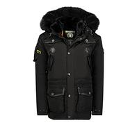 Geographical Norway ACROBATE MEN - Herren Warm Wasserdicht Parka - Mantel Dicke Kapuze Pelz Outdoor - Warme Winddichte Jacke Winter Outdoor Futter - Jacke Herren SCHWARZ XXL