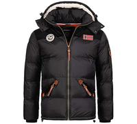 Geographical Norway Herren Winterjacke Jacke Steppjacke Wanderjacke Herren Jacken Warm Parka Softshell Jacke Outdoorjacken Kurz-Mantel Kapuze H-253 Schwarz L