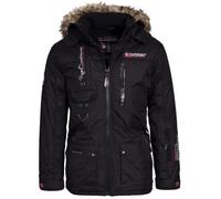 Geographical Norway Herren Winterjacke - Modell: Avoriaz - Outdoor Kapuzenjacke in Schwarz L