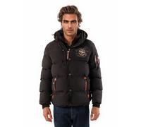Geographical Norway Herren Winterjacke Verveine Black -M - mit UD Beanie