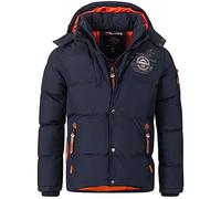 Geographical Norway Herren Winterjacke Verveine Navy -S - mit UD Beanie