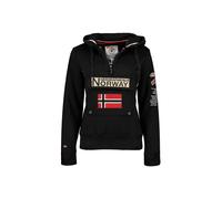 Geographical Norway GYMCLASS Lady - Damen Sweatshirt Hoody Und Taschen Känguru - Damen Sweatshirt Langarm Pullover Winter - Hoodie Jacke Tops Sport Kapuzen Hoodies SCHWARZ 2XL - GRÖSSE 5