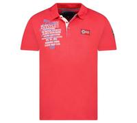Geographical Norway Kancre Men - Polo-Shirt Herren Klassisch -Shirts Baumwolle Kurzarm Lässig Knopfkragen - Shirt Tops Regular Classic - Frühling Sommer (ROT L)