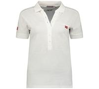 Geographical Norway Kelly Lady - Polo-Shirt aus Baumwolle für Frauen mit Kragen - Regulärer Schnitt Kurzer Ärmel - Klassisches atmungsaktives Fit-T-Shirt für Frauen (Weiß XL Größe 4)