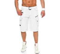 Geographical Norway Kurze Panoramique Bell Herren/Shorts/Bermuda für Männer/Cargo-Shorts aus Baumwolle/Qualitäts-Shorts und Bermuda (as3, Alpha, l, Regular, Regular, Weiss)