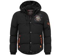 Geographical Norway Herren Winter Jacke Steppjacke Outdoor Jacke Parka vervieine, Farbe:Schwarz, Größe:S