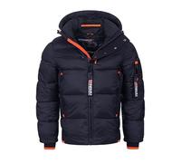 Geographical Norway Men's Winter Jacket Warm Lined Parka Quilted Outdoor Quilted Warm Quilted Buffer FvS Production H-H, navy, M