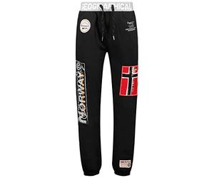 Geographical Norway Myer Men Distribrands - Jogginghose Herren Casual Style - Kleidung Qualität Sport Bequem Weich - Herren Jogginghose Baumwolle (Schwarz S)