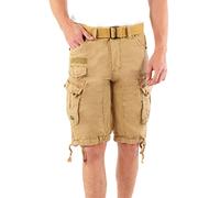 Geographical Norway Panoramique Men - Herren Bermuda Shorts Kurze Manner - Herren Sport Cargo Short Sommer - Regular Herrenshorts Chino Bermuda Shorts Fit (Beige S)