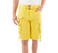 Geographical Norway Panoramique Men - Herren Bermuda Shorts Kurze Manner - Herren Sport Cargo Short Sommer - Regular Herrenshorts Chino Bermuda Shorts Fit (Gelb L)