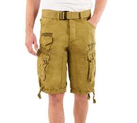 Geographical Norway Panoramique Men - Herren Bermuda Shorts Kurze Manner - Herren Sport Cargo Short Sommer - Regular Herrenshorts Chino Bermuda Shorts Fit Beige
