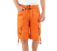 Geographical Norway Herren Cargo Short Sommer Bermuda Kurze Hose Shorts (Orange, Medium)
