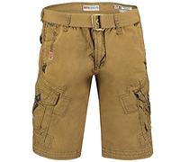 Geographical Norway Herren Cargo Short Sommer Bermuda Kurze Hose Shorts (Medium, Khaki)