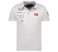 Geographical Norway Polo-Shirt Herren Klassisch -Shirts Baumwolle Kurzarm Lässig Knopfkragen - Shirt Tops Regular Classic - Frühling Sommer (Hellgrau XL)