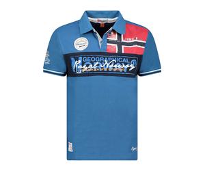 Geographical Norway Poloshirt "Kidney" in Blau - Größe L | Herren Plussize