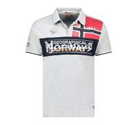 Geographical Norway Poloshirt "Kidney" in Grau - Größe L | Herren Plussize