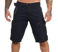 Geographical Norway Shorts, Kurze Cargo Hose Peanut, Bermuda Sommer Camouflage Men (X X Large / W36, Navy)