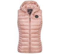Geographical Norway Stepp weste Kapuze Übergangs Herbst Winter Weste Windbreaker, Farbe:Old Pink, Größe:S 36