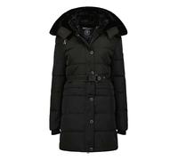 Geographical Norway Damen Winter Jacke Mantel Parka Steppjacke Steppmantel Wintermantel, Farbe:Schwarz, Größe:XXL 44