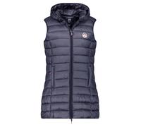 Geographical Norway Steppweste "Vatikabadge" in Dunkelblau - Größe XL | Damenjacken