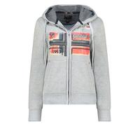 Geographical Norway Sweatjacke "Farlotte" in Hellgrau - Größe M | Damen Sweatshirts Jacken