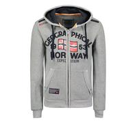 Geographical Norway Sweatjacke "Flag" in Grau - Größe M | Herren Sweatshirts Jacken