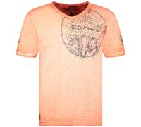 Geographical Norway T-Shirt für Herren, T-Shirt, Orange, kurze Ärmel, Orange, Medium