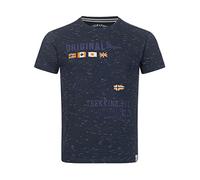Geographical Norway T-Shirt Herren FVSC Shirt Hemd Sommer Baumwolle Print kurz, Farbe:Jinner-Navy, Größe:XXL