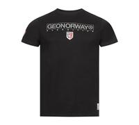 Geographical Norway T-Shirt Herren Shirt Hemd Sommer Baumwolle Print, Farbe:JOTRUN-SCHWARZ, Größe:L