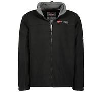 Geographical Norway Tamazonie Men - Fleece Herren Warm Dicker Zip Verschluss - Sweatshirt Jacke Winter Warm Herren Weich - Sweat Weiches Futter Lange Ärmel (Schwarz/Dunkelgrau 3XL)