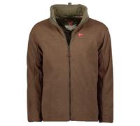 Geographical Norway Tamazonie Men - Fleece Herren Warm Dicker Zip Verschluss - Sweatshirt Jacke Winter Warm Herren Weich - Sweat Weiches Futter Lange Ärmel (Braun XL)
