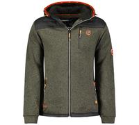 Geographical Norway Toledoama Herren-Fleece, dünn, warm, mit Reißverschluss, für Herbst, Winter, Frühling, warm, langärmlig, Pullover, weiches Fell, Komfort, Outdoor (Dunkelgrau, L), Dunkelgrau, L