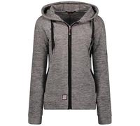 Geographical Norway Twelve Lady - Fleecejacke Damen Frauen Warm Schließen Zip - Jacke Fleece Herbst Winter Frühling Warm Frauen - Long Sleeve Pullover Weich Komfort Outdoor (Hellgrau XL)
