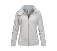 Geographical Norway Upaline Lady - Fleece Fine Frauen Warm Fermetur Zip - Jacke Herbst Winter Frühling Warm Frauen - Long Sleeve Pullover Pelz Weich Komfort Outdoor (Hellgrau M-Größe 2)
