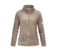 Geographical Norway Upaline Lady - Fleecejacke Damen Fine Frauen Warm Fermetur Zip - Jacke Fleece Herbst Winter Frühling Warm Frauen - Long Sleeve Pullover Pelz Weich Komfort Outdoor (Taupe S)