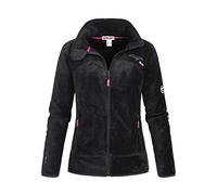 Geographical Norway Upaline Lady - Fleecejacke Damen Fine Frauen Warm Fermetur Zip - Jacke Fleece Herbst Winter Frühling Warm Frauen - Long Sleeve Pullover Pelz Weich Komfort Outdoor (Schwarz S)