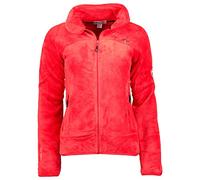 Geographical Norway Upaline Lady - Fleecejacke Damen Fine Frauen Warm Fermetur Zip - Jacke Fleece Herbst Winter Frühling Warm Frauen - Long Sleeve Pullover Pelz Weich Komfort Outdoor (Rot L)