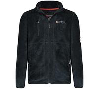 Geographical Norway Upload Men - Fleecejacke Herren Warm Dicker Reißverschluss - Sweatshirtjacke Winter Warm Herren Weich - Sweatshirt Weiches Futter Lange Ärmel (Schwarz S)